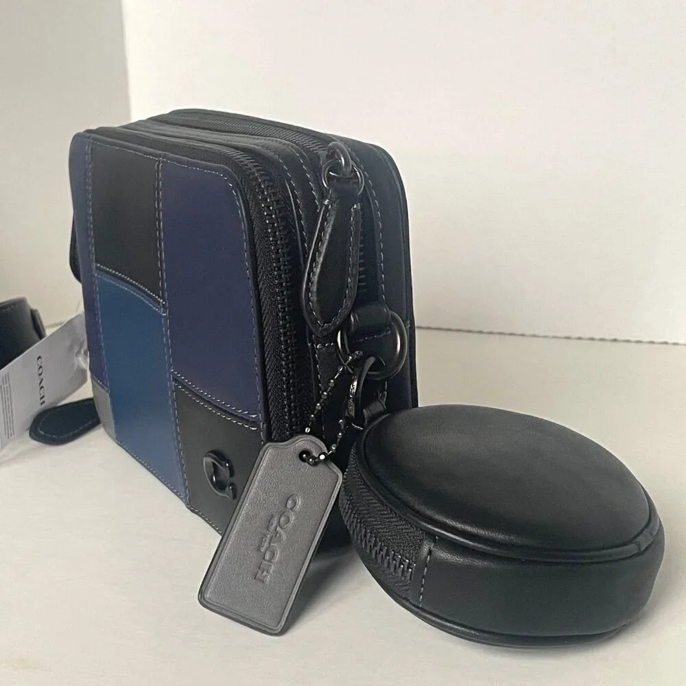 Coach Charter Crossbody 19 Patchwork Blue Leather | Men’s CW672